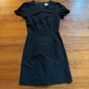 J. Crew Black Eyelet Mini Dress